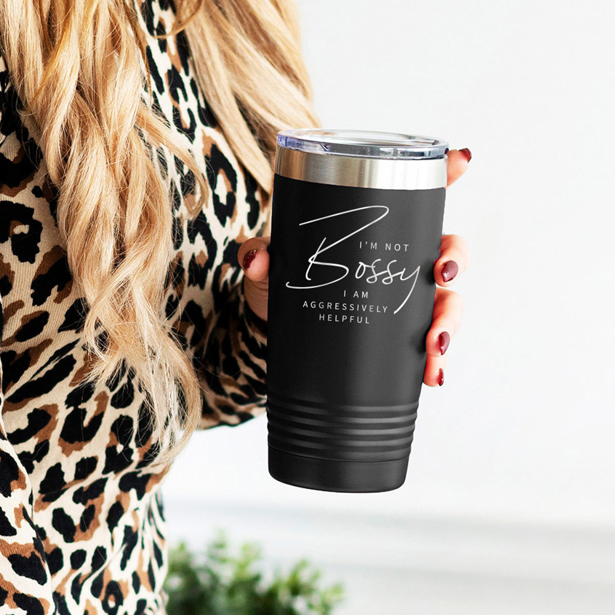 I'm Not Bossy Black 20oz. Insulated Tumbler