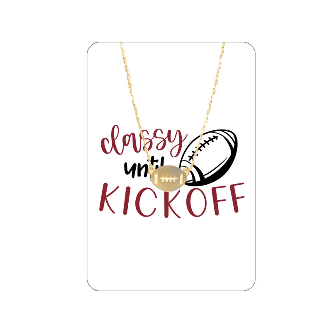 Garnet Classy Until Kickoff Keepsake Card