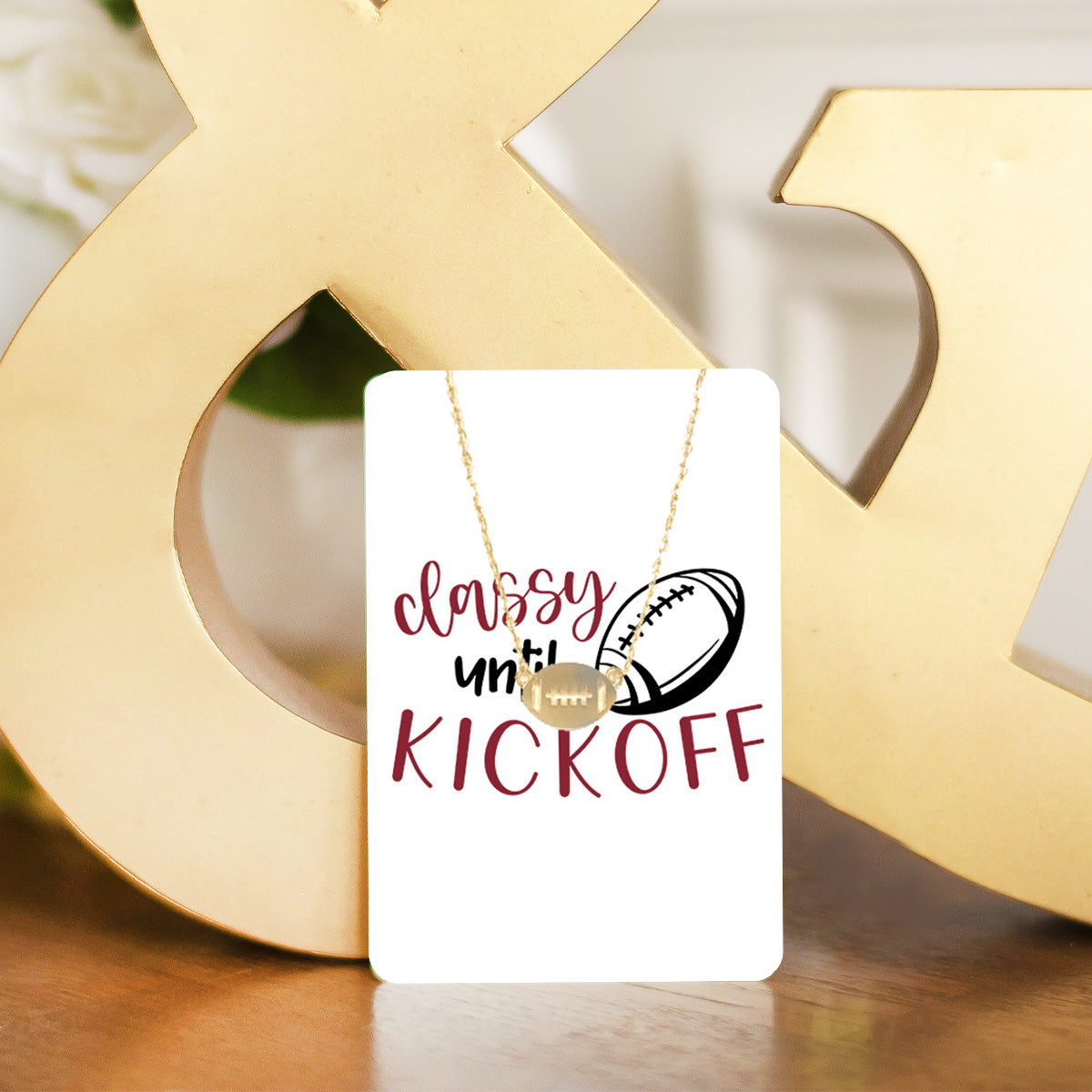 Garnet Classy Until Kickoff Keepsake Card