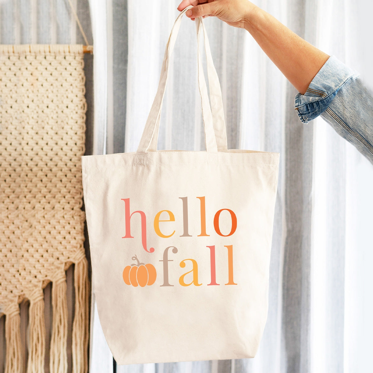 Hello Fall Canvas Tote