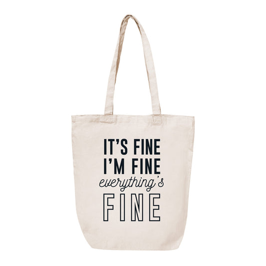 I'm Fine Canvas Tote