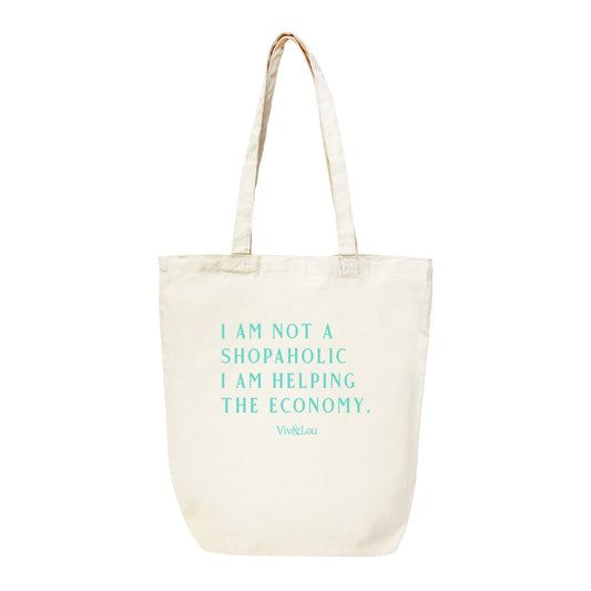 I am Not a Shopaholic Canvas Tote