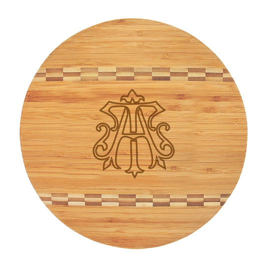 Chic Monogram Round Cutting Board