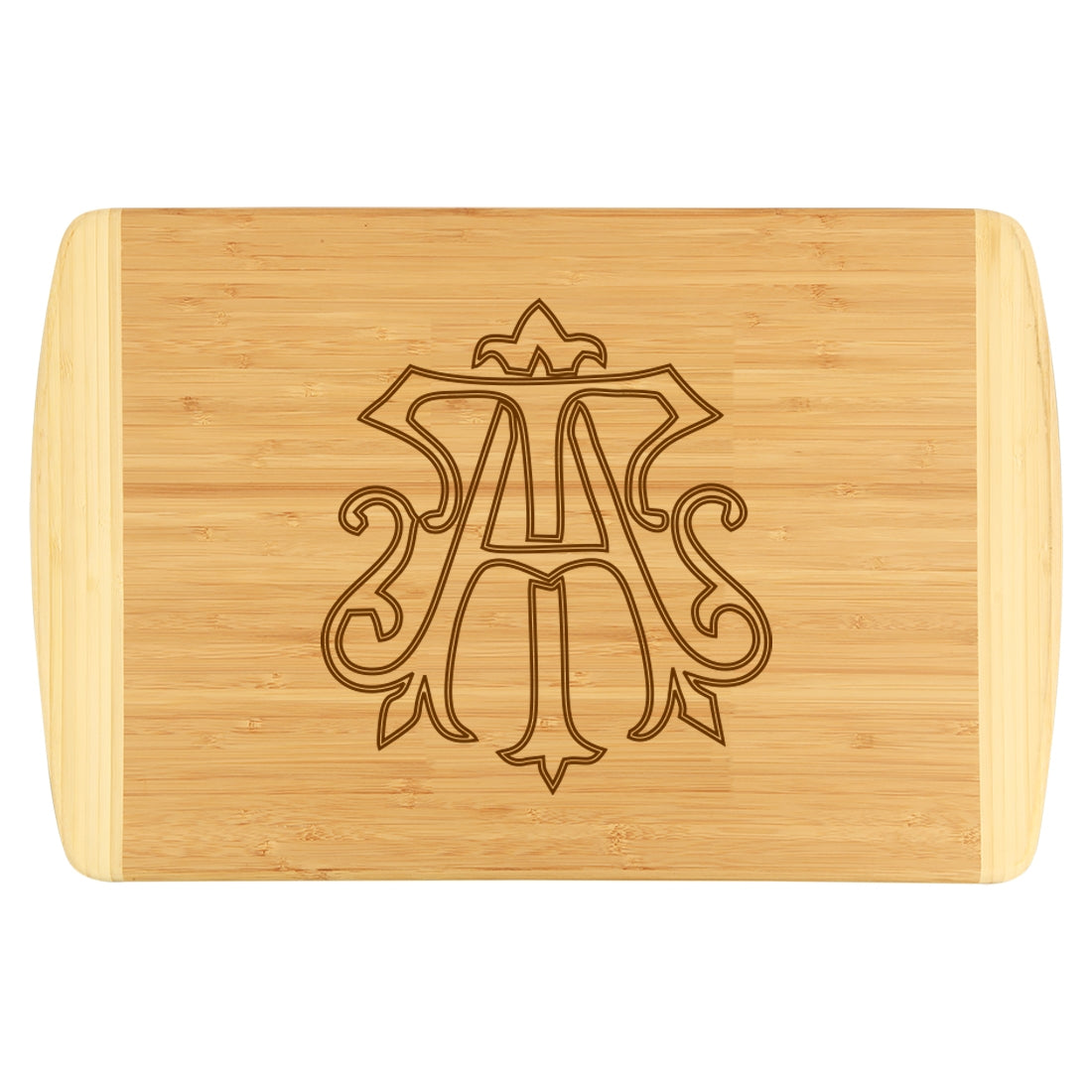 Chic Monogram Two-Tone Cutting Board