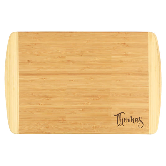 Script Two-Tone Cutting Board