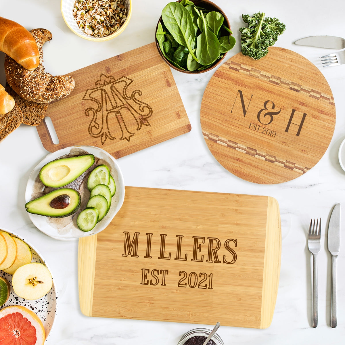 Chic Monogram Cutting Board