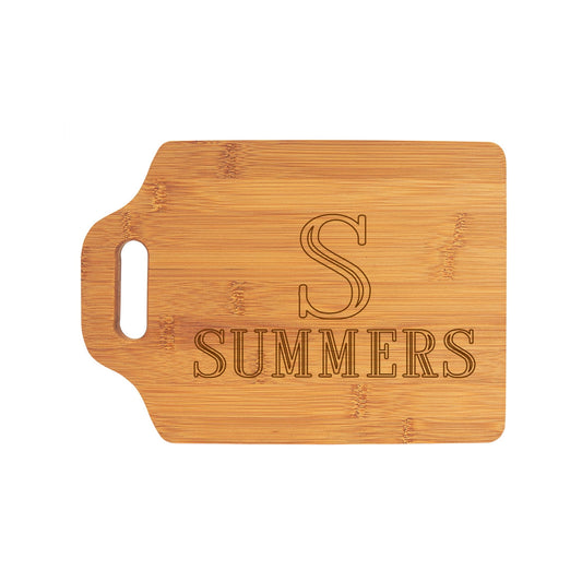 Single Initial Name Cutting Board