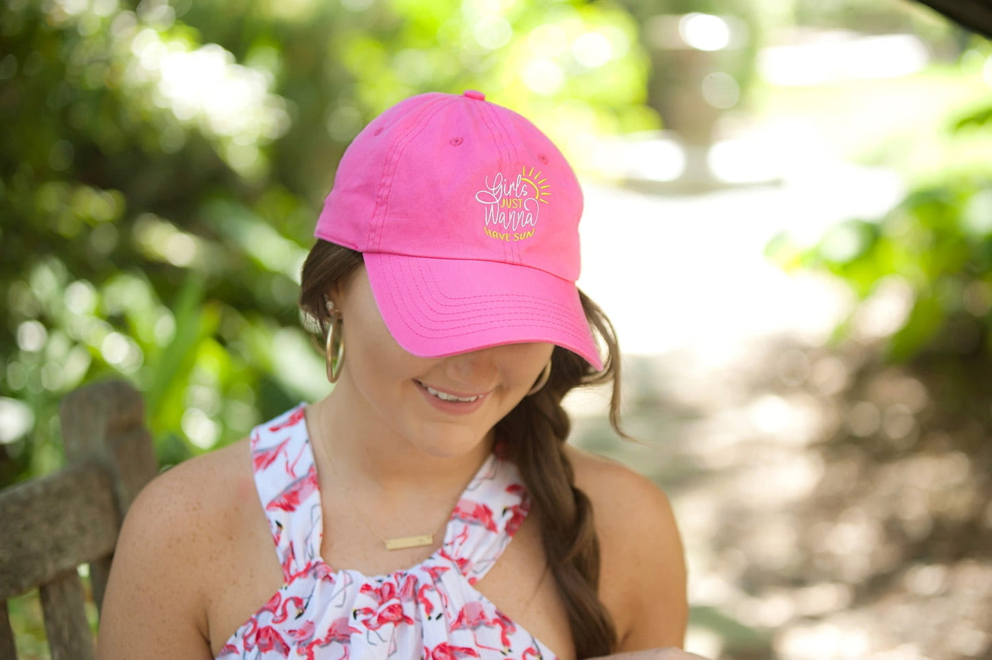 Girls Just Wanna Have Sun Hot Pink Cap