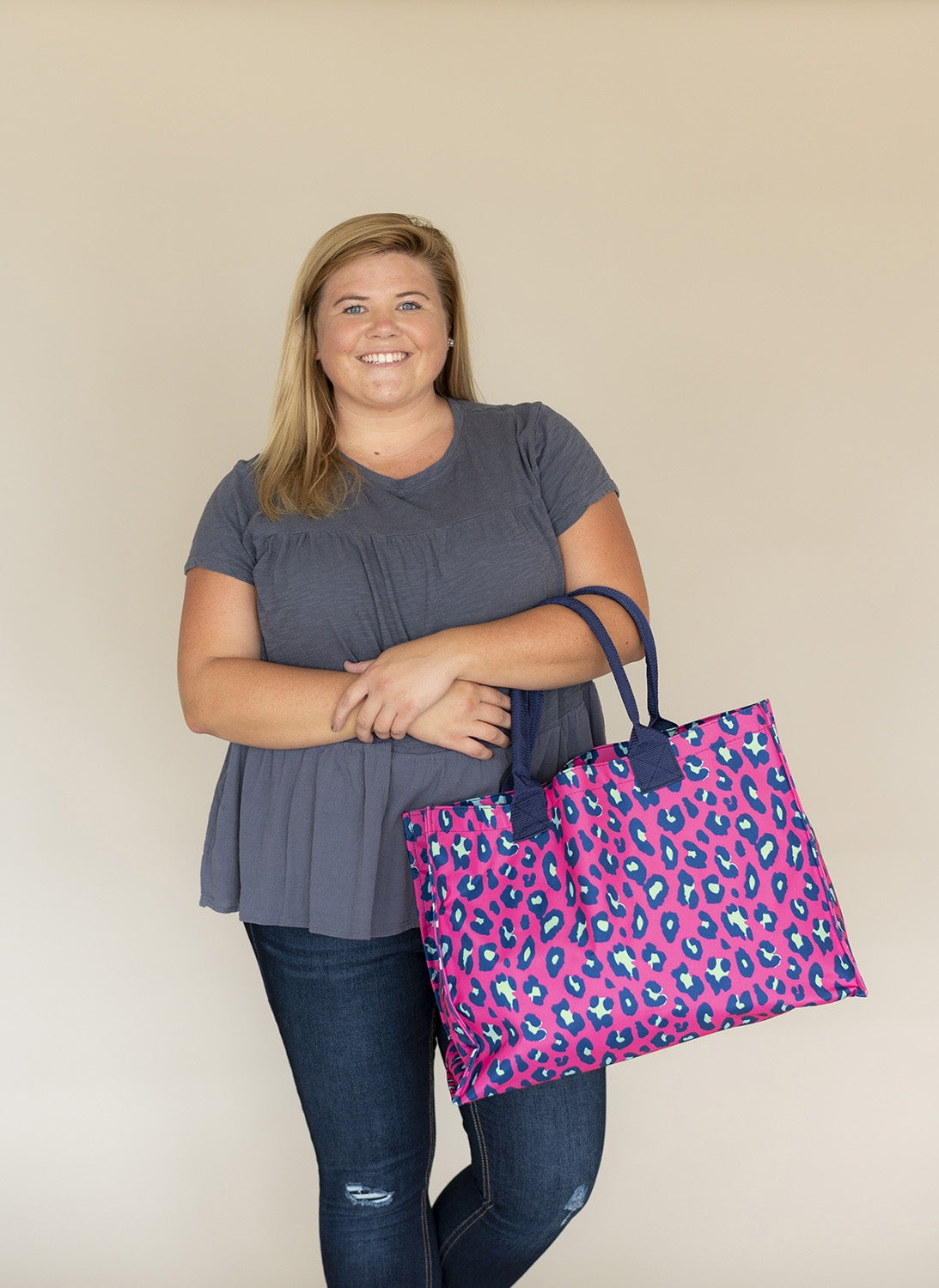 Hot Pink Leopard Tote