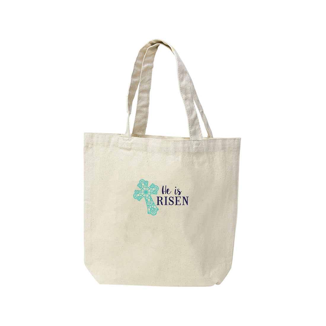 He is Risen Embroidered Canvas Tote