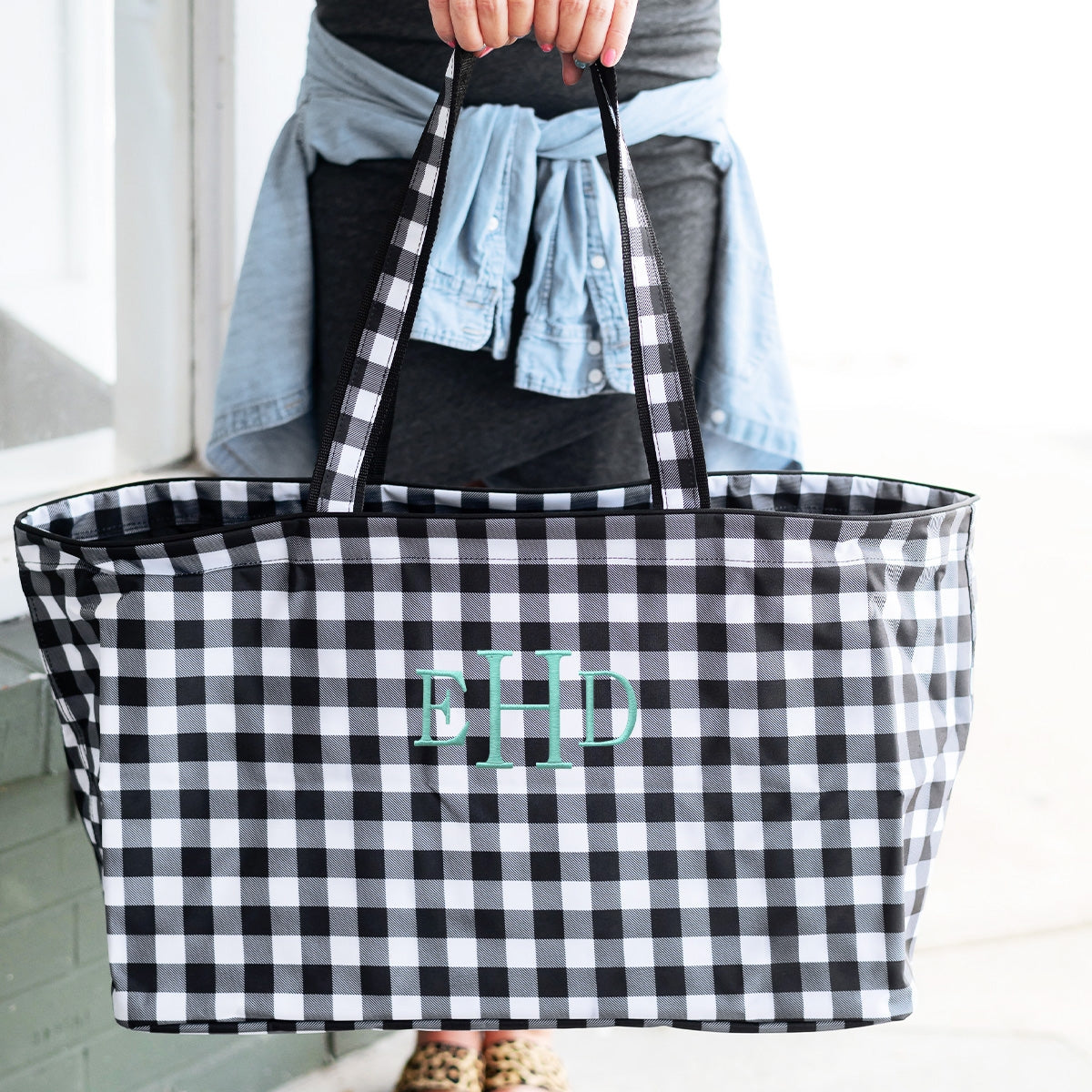 Black Buffalo Check Ultimate Tote