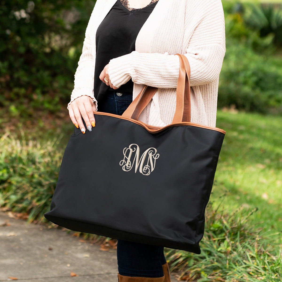 Black Nylon Ally Tote