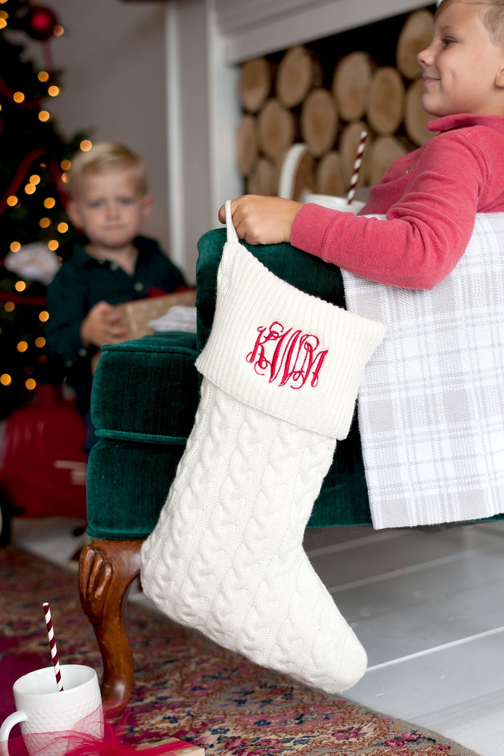 Creme Knit Stocking