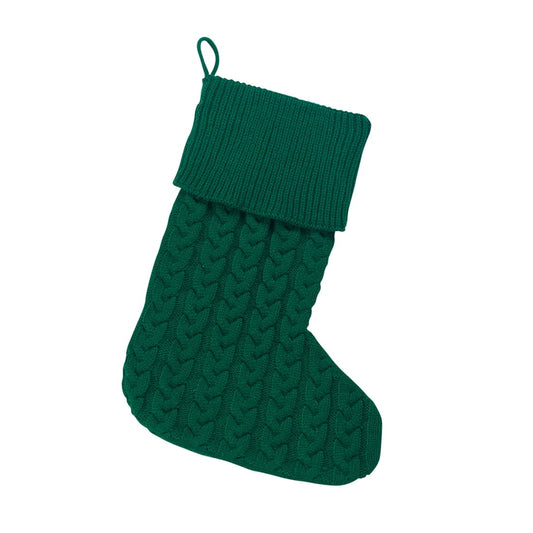 Hunter Green Cable Knit Stocking