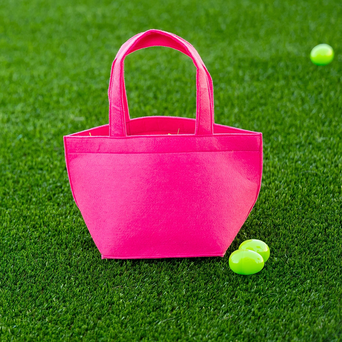 Hot Pink Felt Easter Bucket