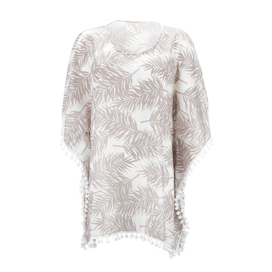 Coconut Palms Pom-Pom Cover Up