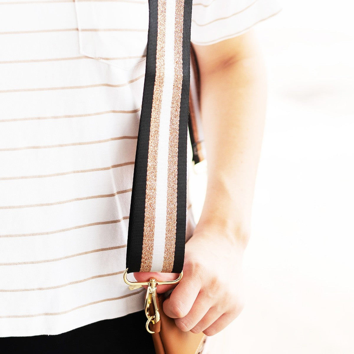 Black & Gold Crossbody Strap