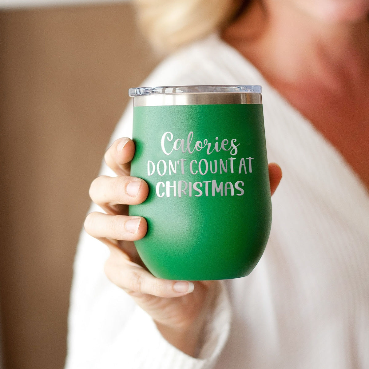 Calories Don't Count Green 12oz. Insulated Tumbler