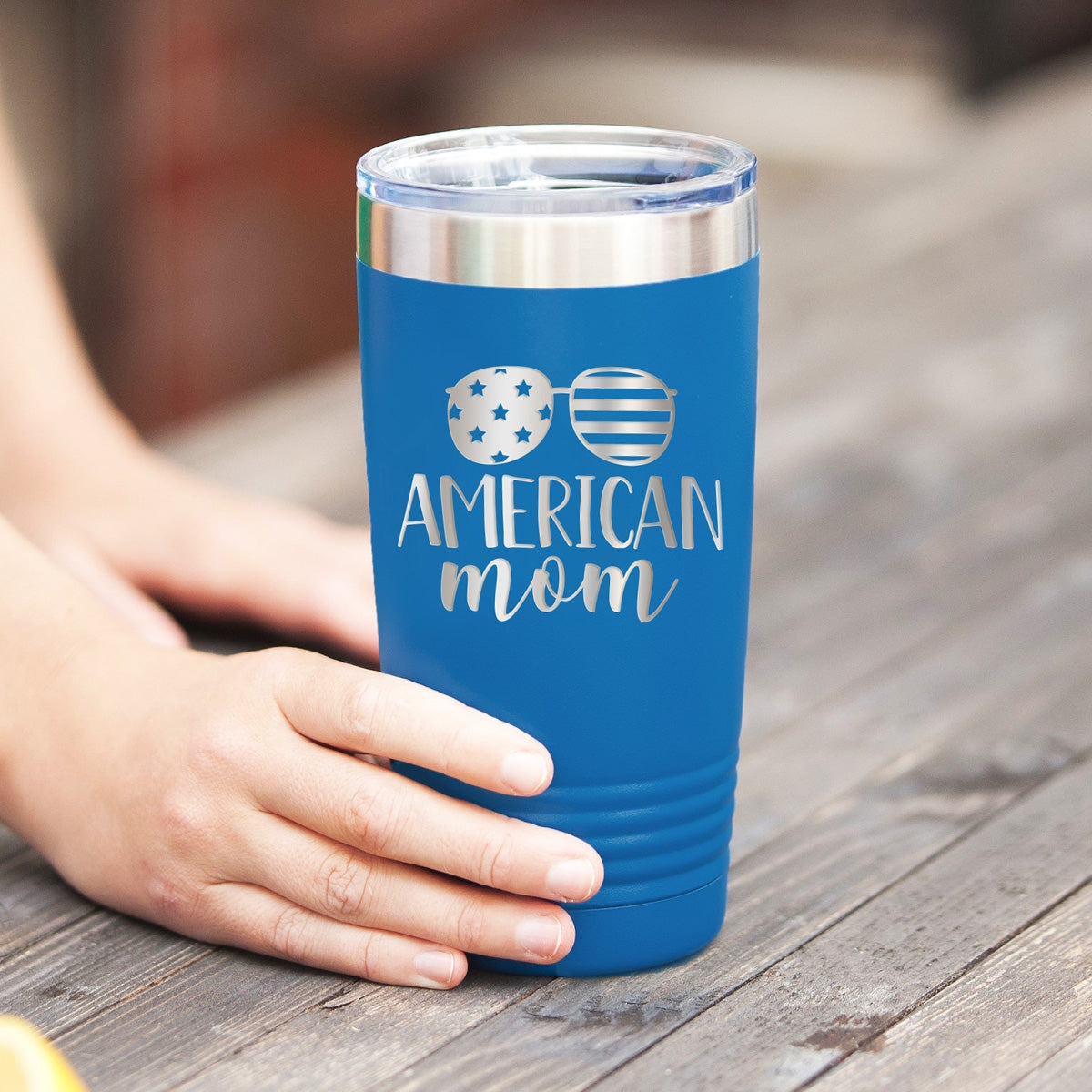 American Mom Royal Blue 20oz Insulated Tumbler