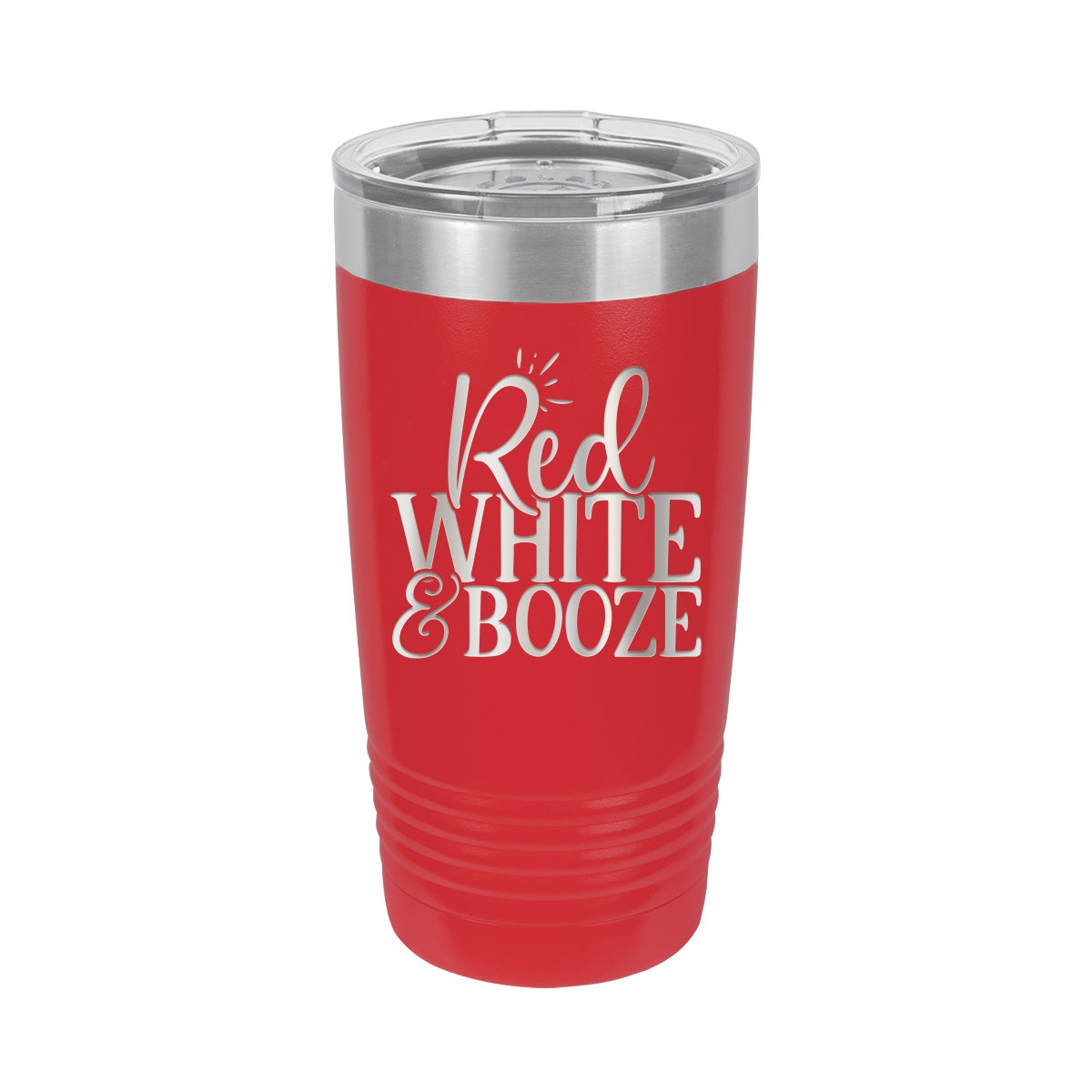 Red White & Booze Red 20oz Insulated Tumbler