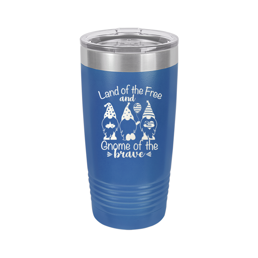 Gnome of the Brave Royal Blue 20oz Insulated Tumbler