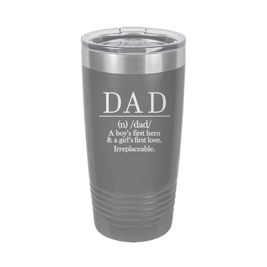 Definition of Dad Grey 20oz Insulated Tumbler