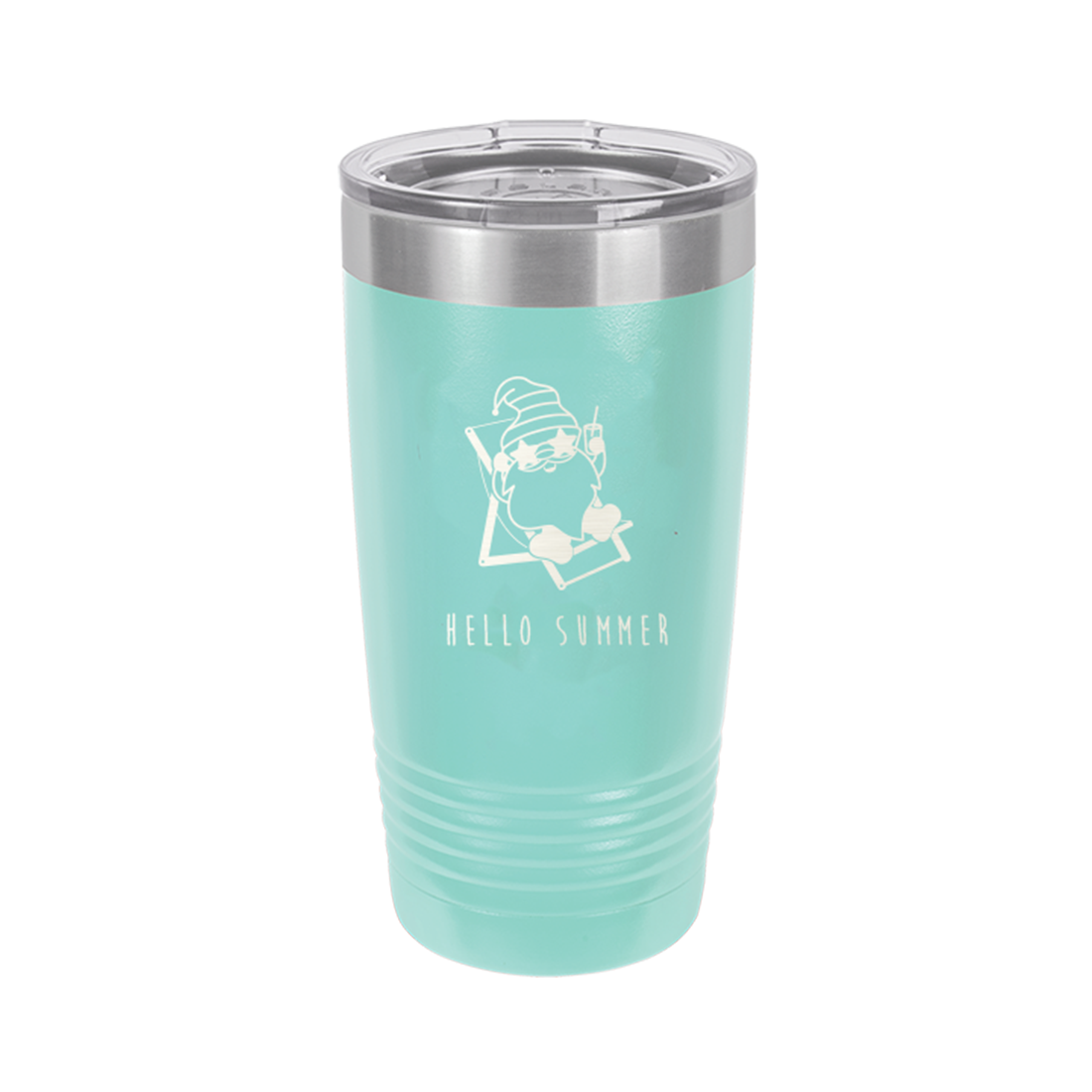 Gnome Hello Summer Teal 20oz Insulated Tumbler