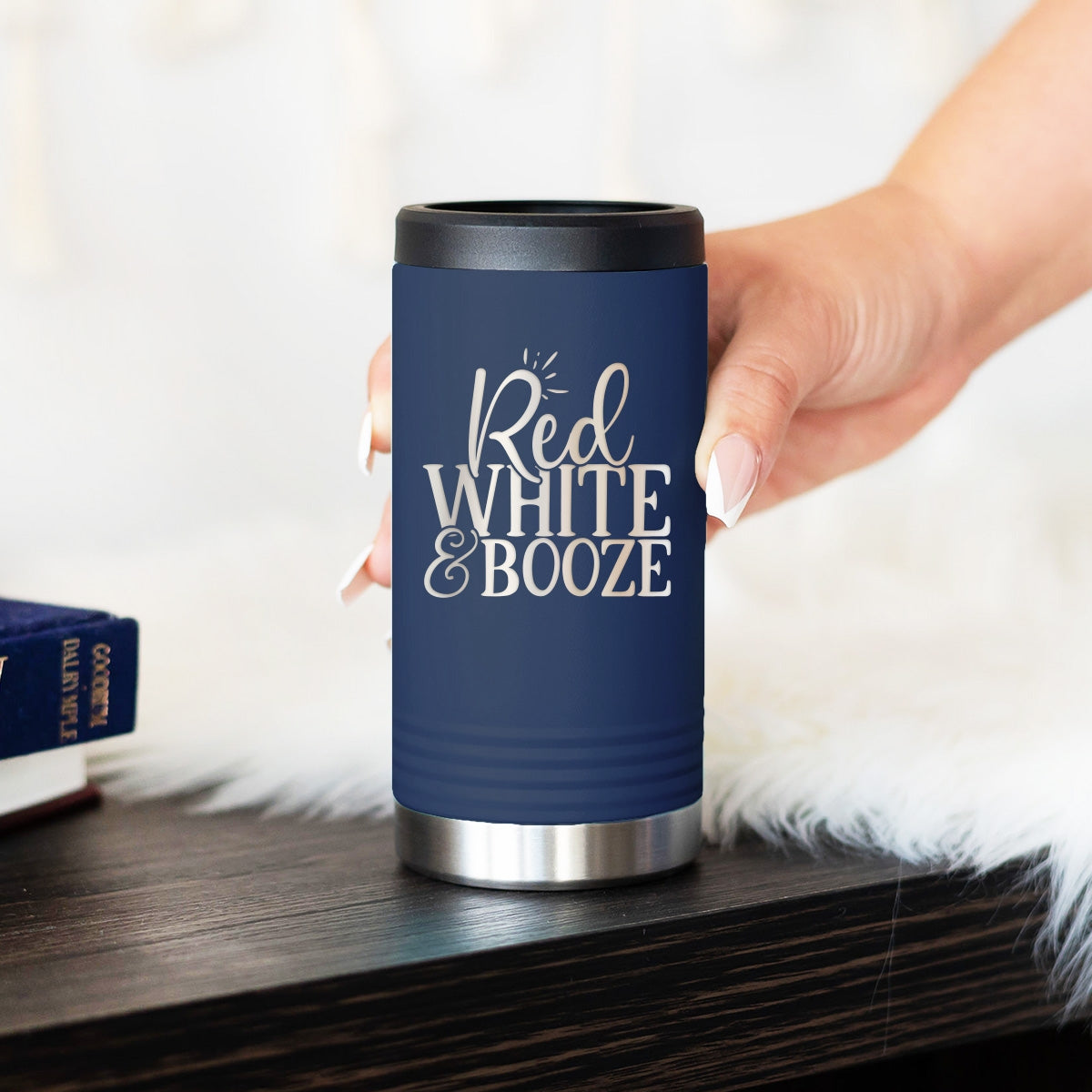 Red, White & Booze Slim Can Beverage Holder