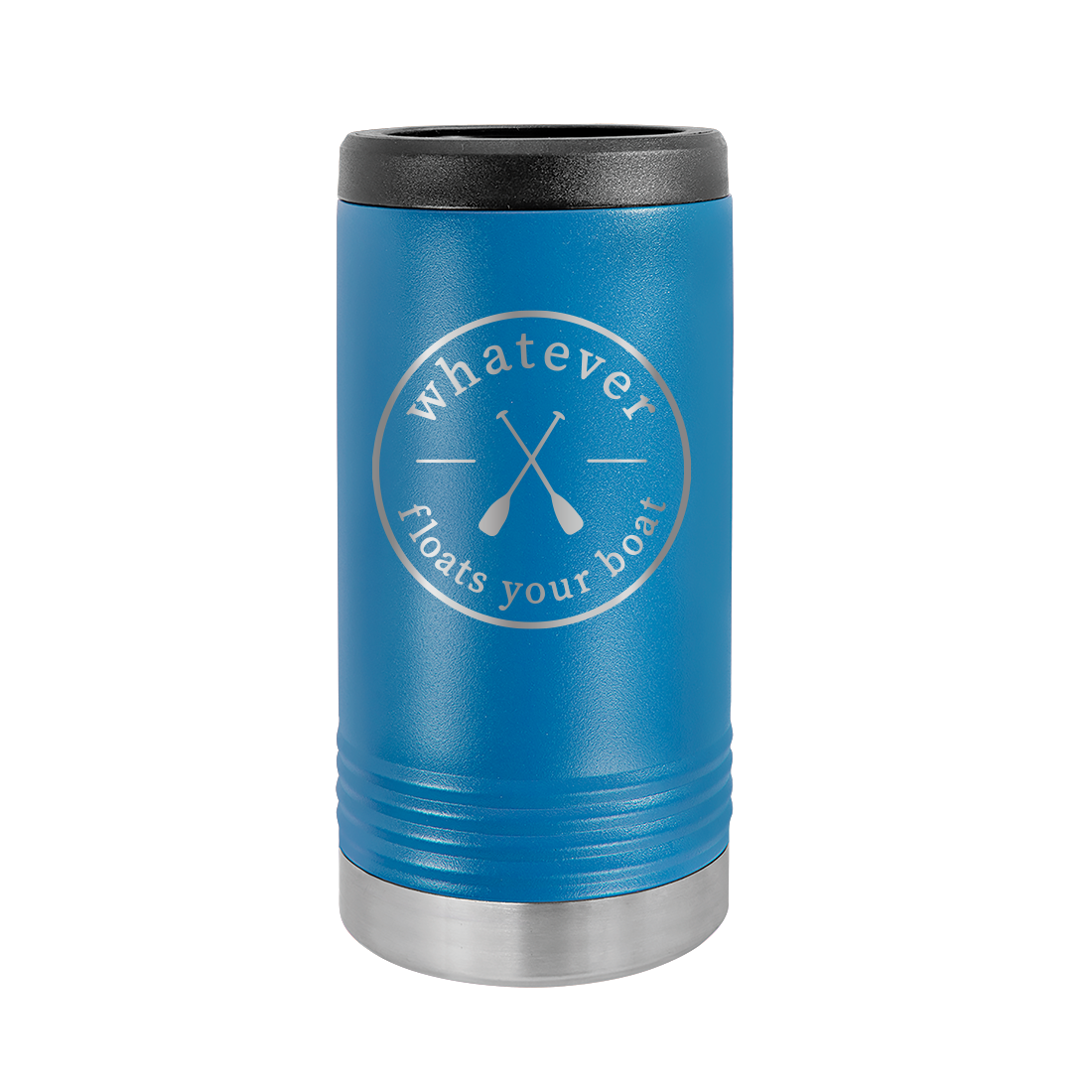 Whatever Floats Royal Blue Slim Can Beverage Holder