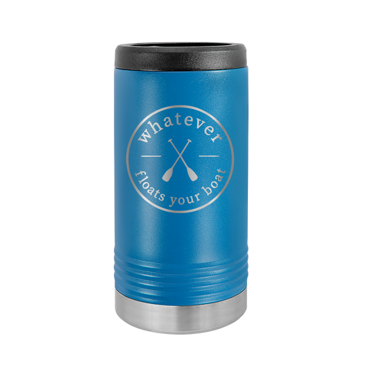 Whatever Floats Royal Blue Slim Can Beverage Holder