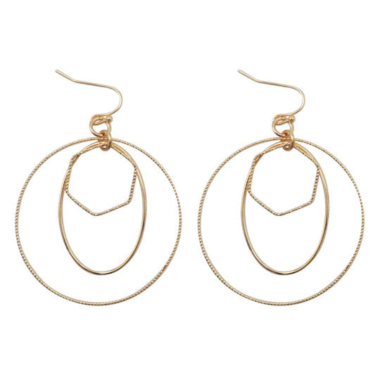 Gold Circle Dainty Earrings