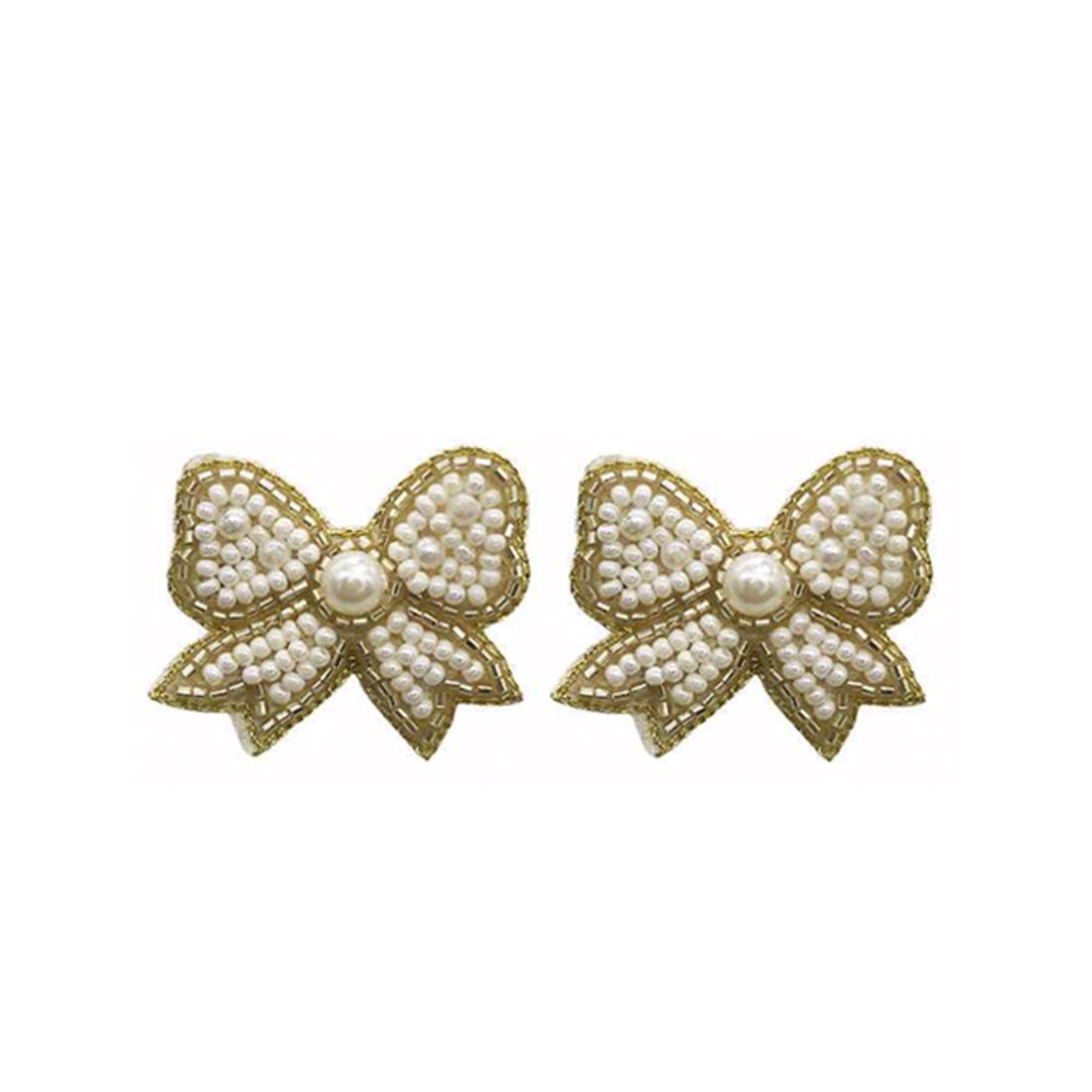 Ivory Bow Earrings