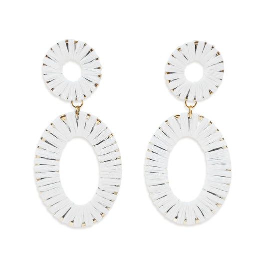 White Summer Earrings