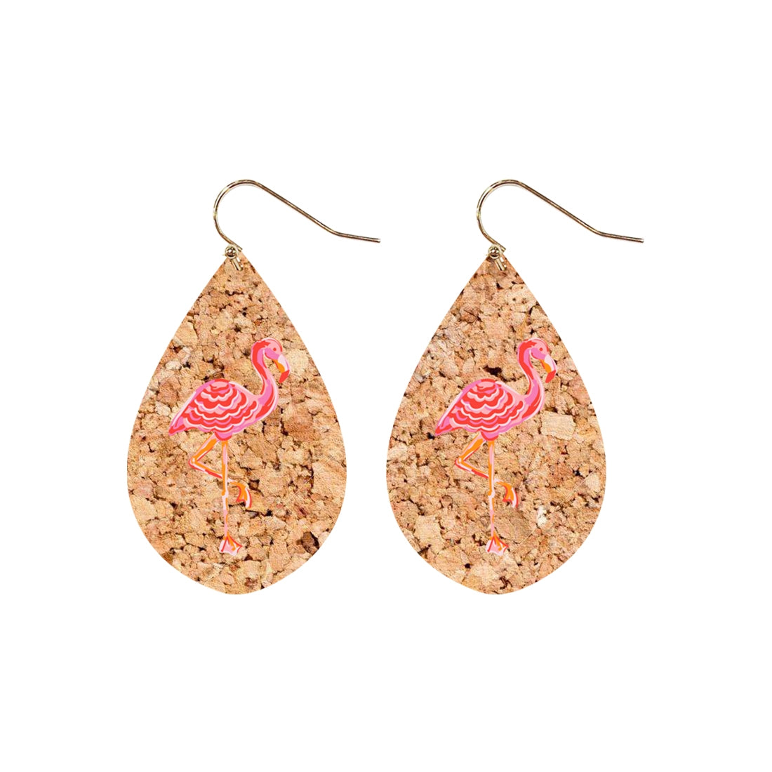 Flamingo Cork Earring