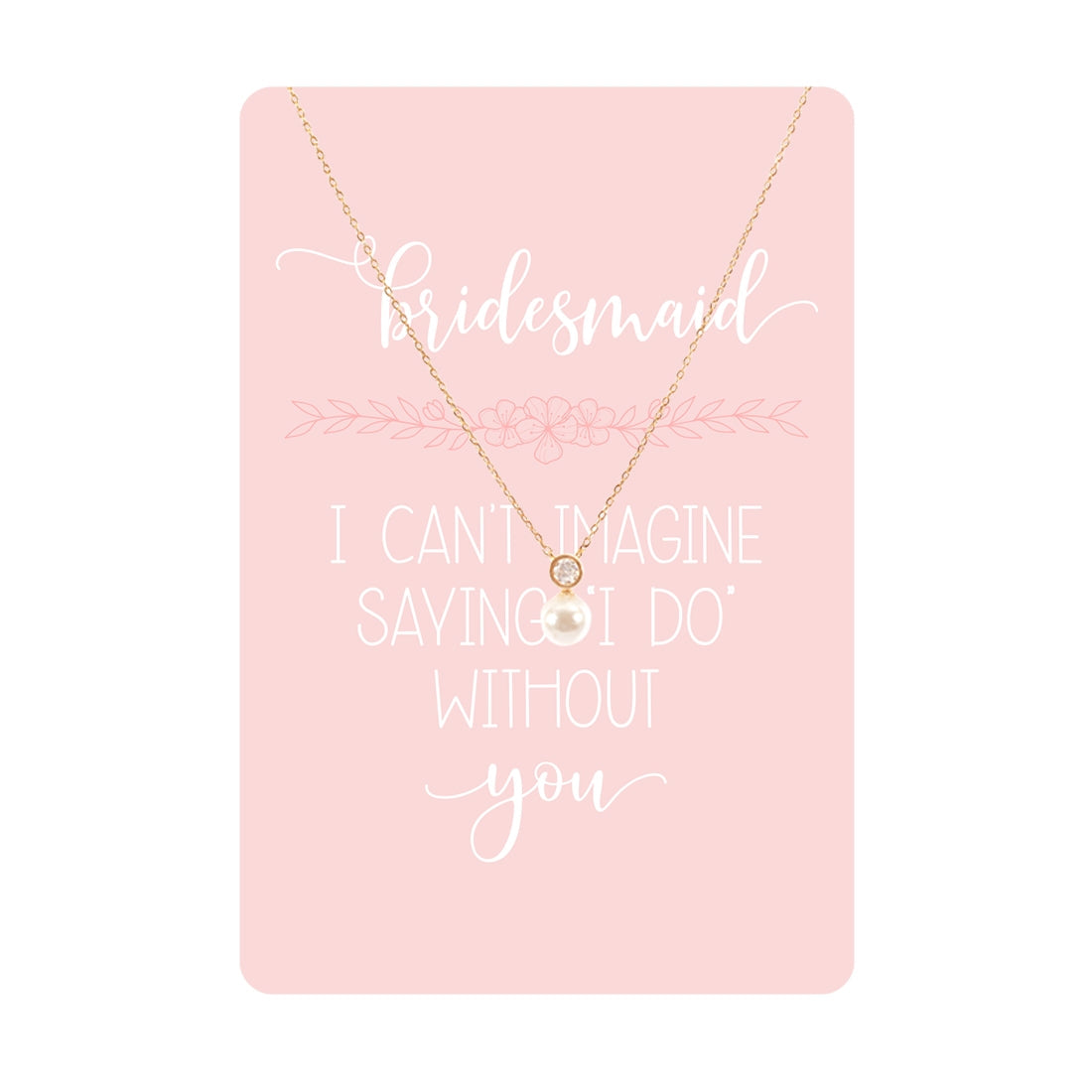 Bridesmaid Keepsake Necklace Card