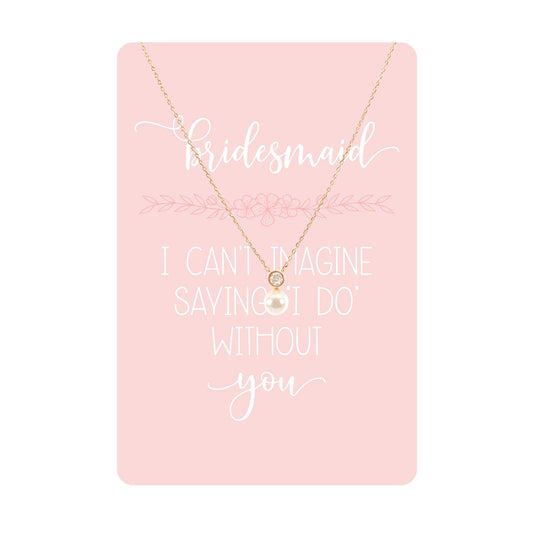 Bridesmaid Keepsake Necklace Card